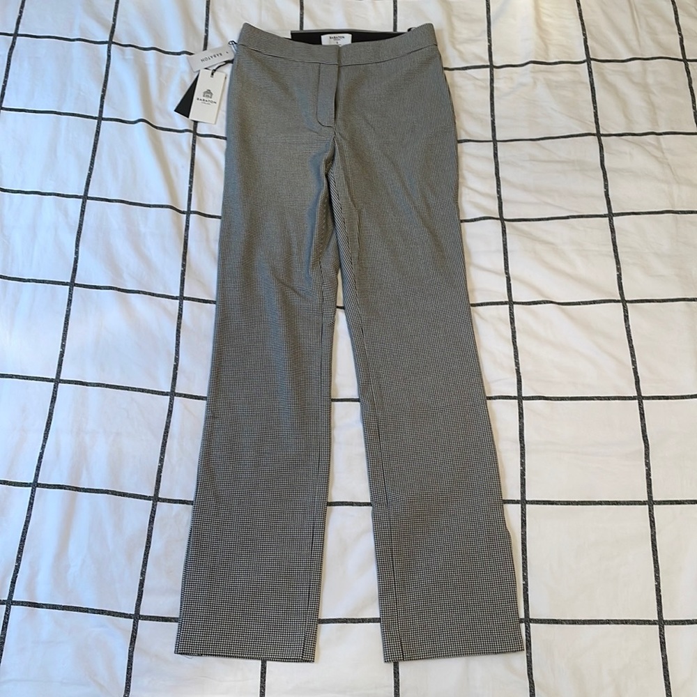 Aritzia Babaton Numero Pant in Black/Escape Mini Houndstooth, Size 2
